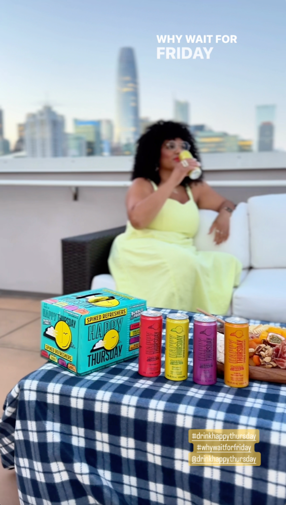 Happy Thursday spiked refresher influencer campaign